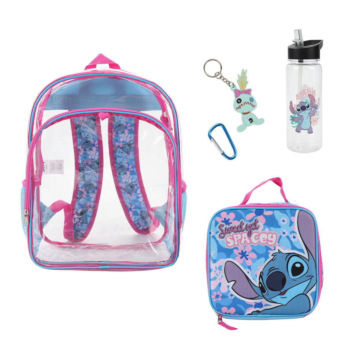 Disney's Stitch 5-Piece Backpack & Lunchbox Set With Water Bottle
