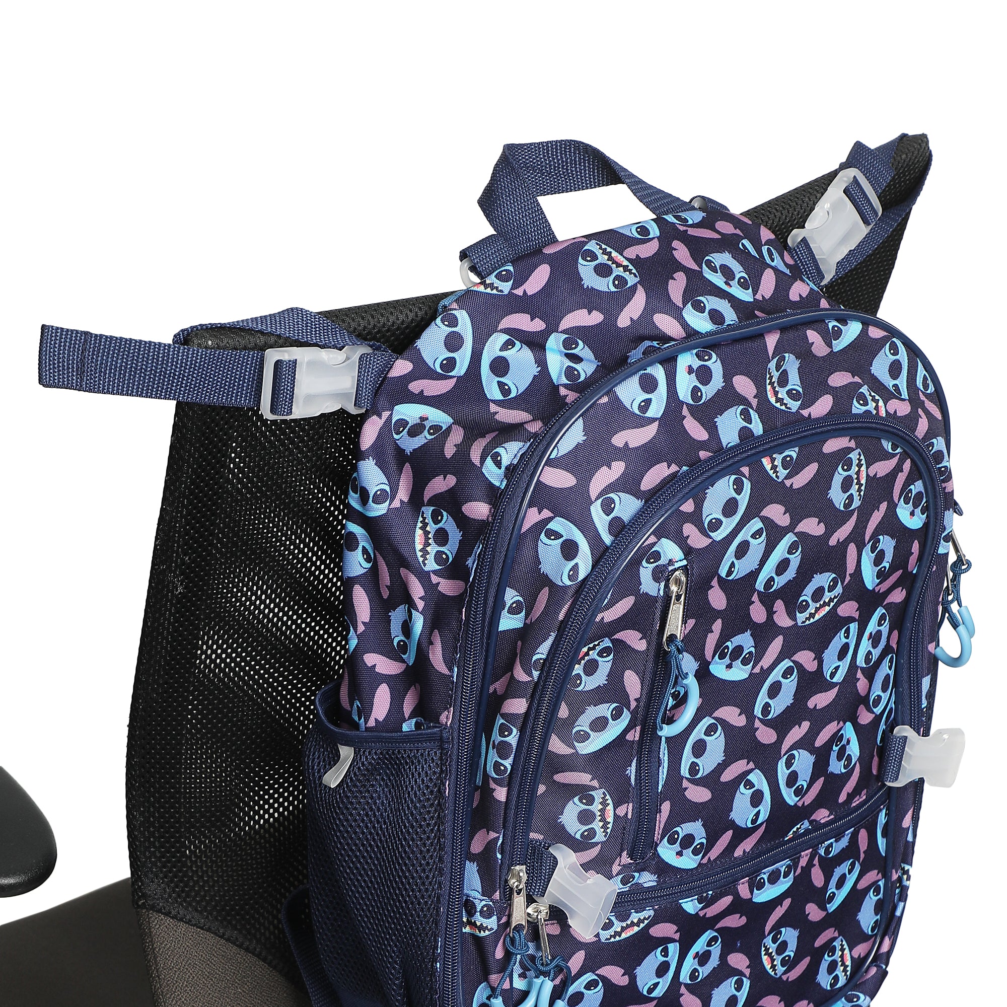 Disney's Stitch 16" Adaptive 4-Piece Backpack & Lunch Box Combo Set