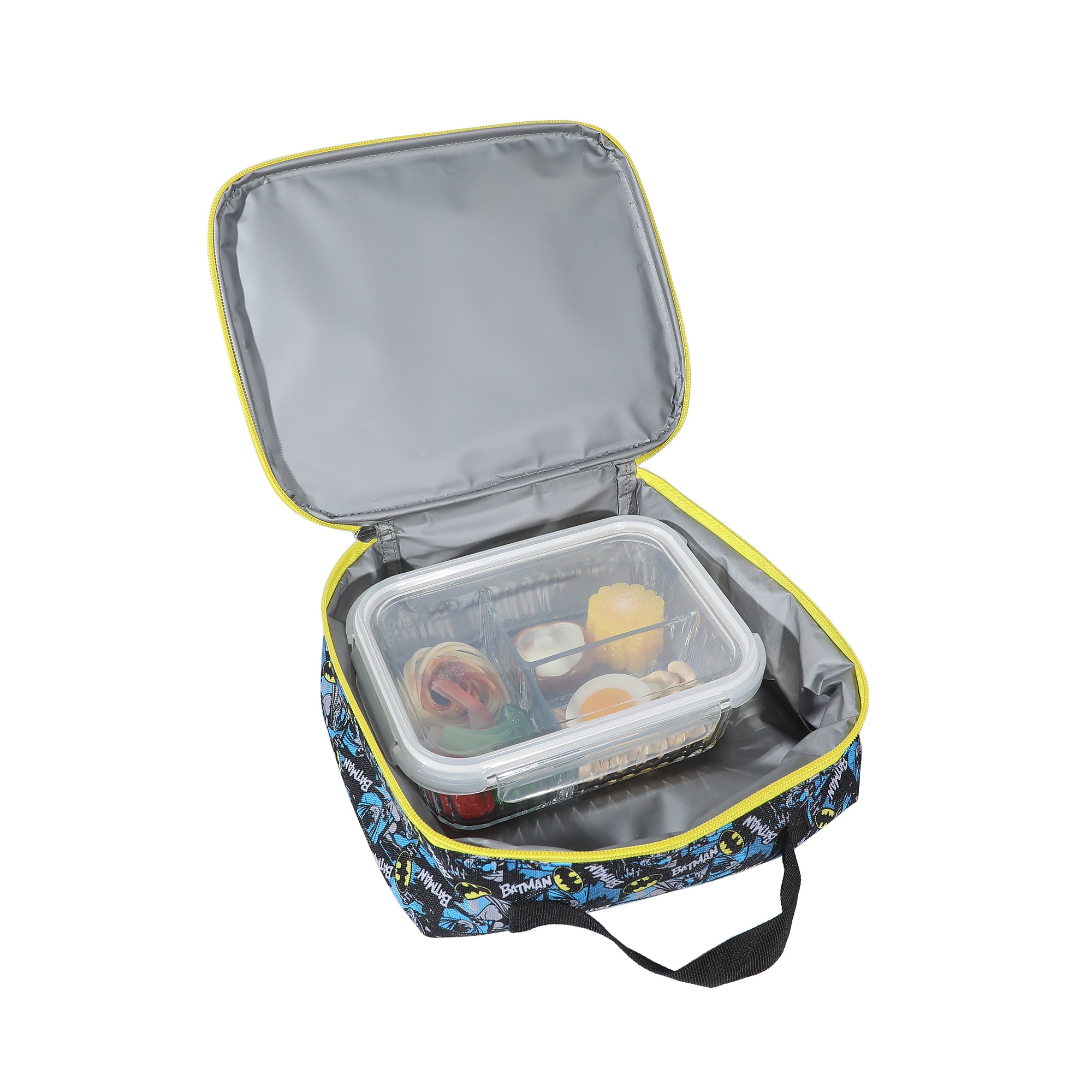 Batman 2-Piece 16" Kids Clear Backpack & Lunch Box Set For School And Travel