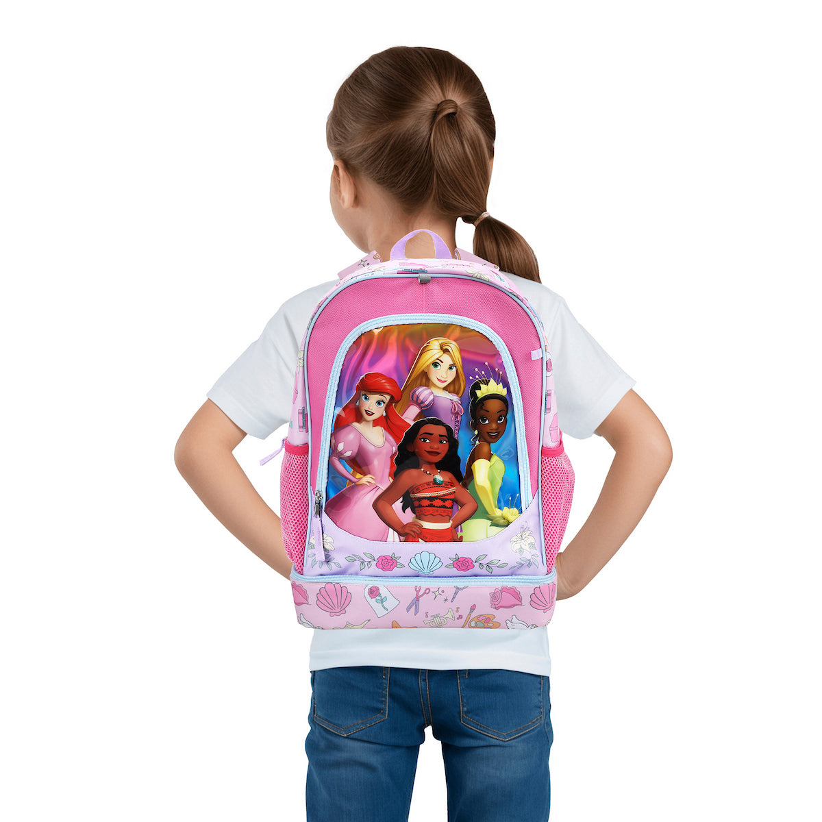 Disney Princess Favorite Characters 5-Piece 17” Backpack And Lunch Set For School & Travel