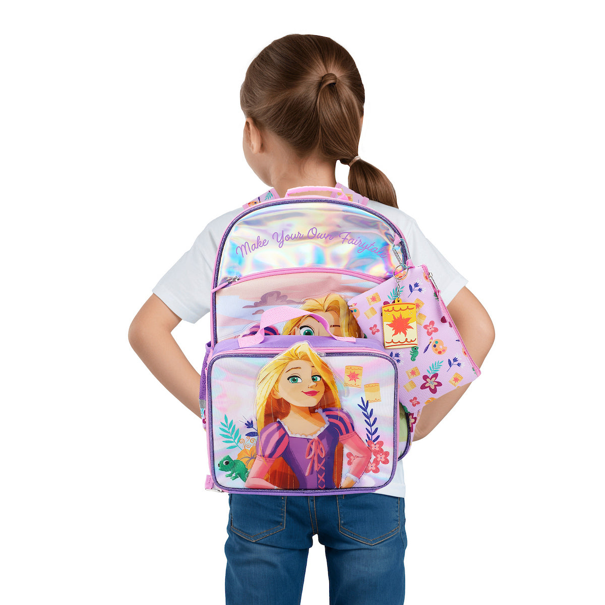 Disney's Tangled Rapunzel 5-Piece 16" Youth Backpack And Lunch Set For School & Travel
