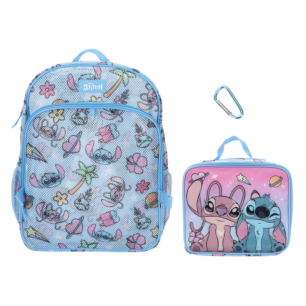 Lilo & Stitch Angel & Stitch All-Over Print 16" Backpack With Lunch Kit