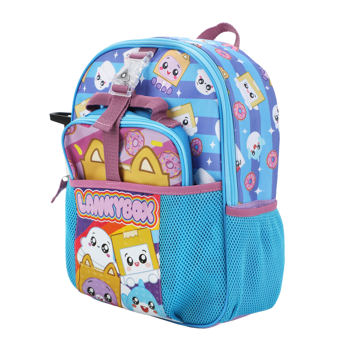 LankyBox 3-Piece Toddler Backpack & Lunchbox Set With Water Bottle