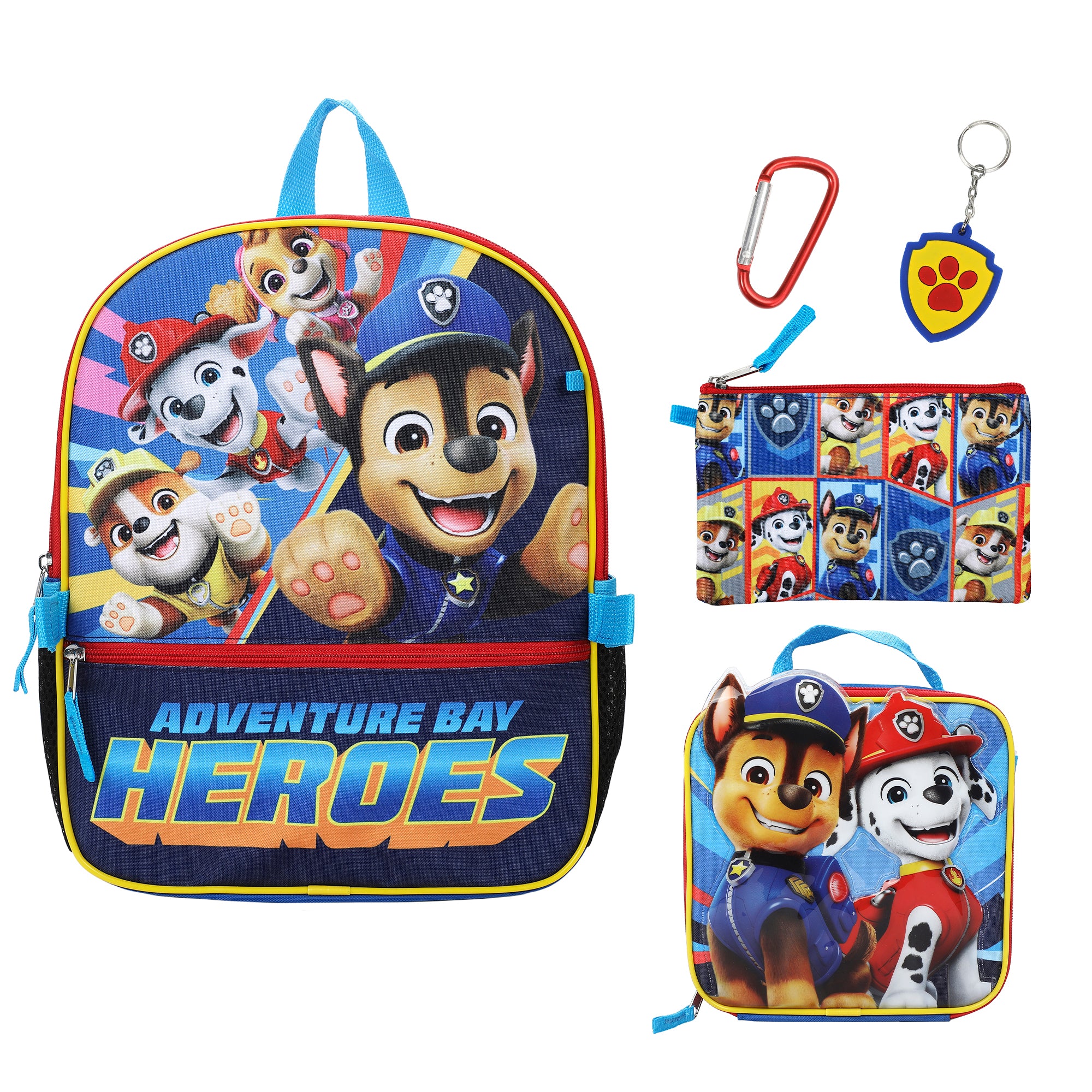 Paw Patrol 5-Piece 14" Backpack And Lunch Set For School & Travel