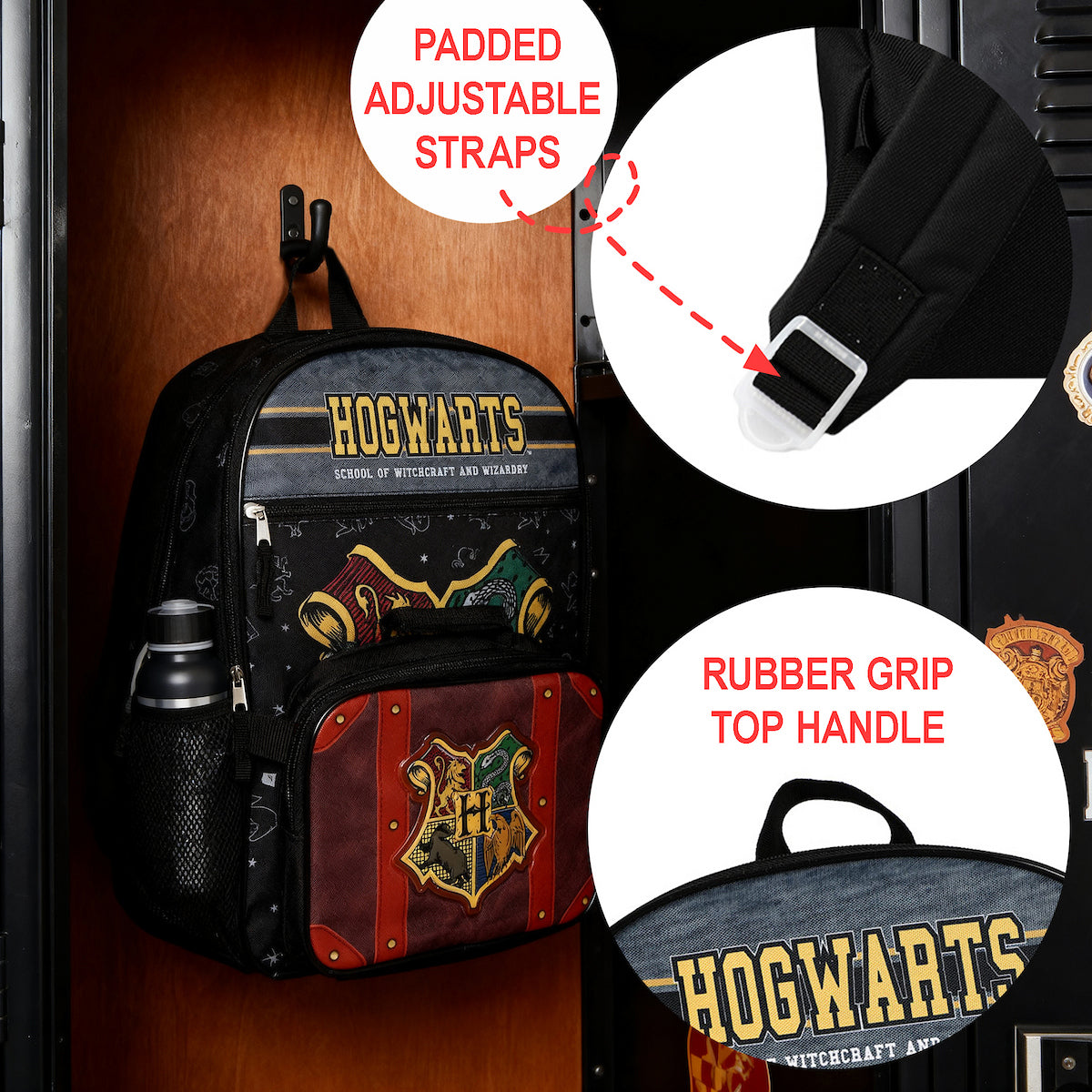 Harry Potter Hogwarts Kids 2-Pc 16-Inch Backpack With Trunk-Inspired Lunch Kit