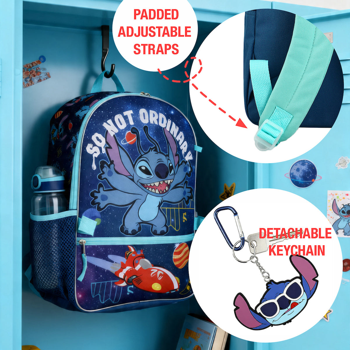 Disney Lilo & Stitch So Not Ordinary 5-Piece Backpack Set for school