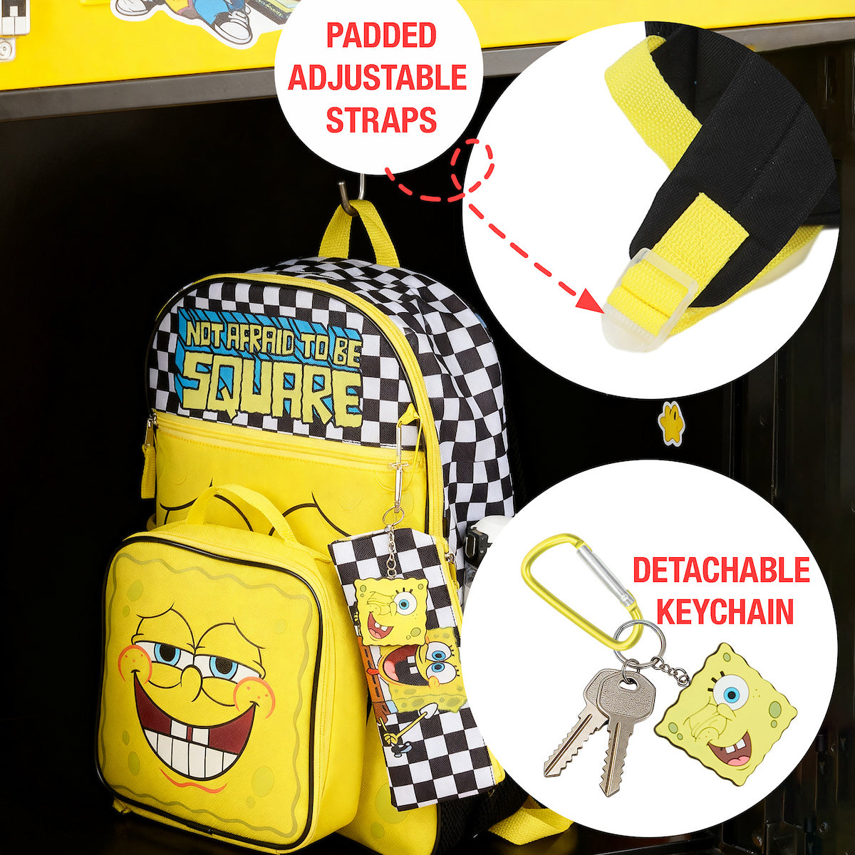 Spongebob Squarepants 5-Piece Backpack & Lunchbox Set