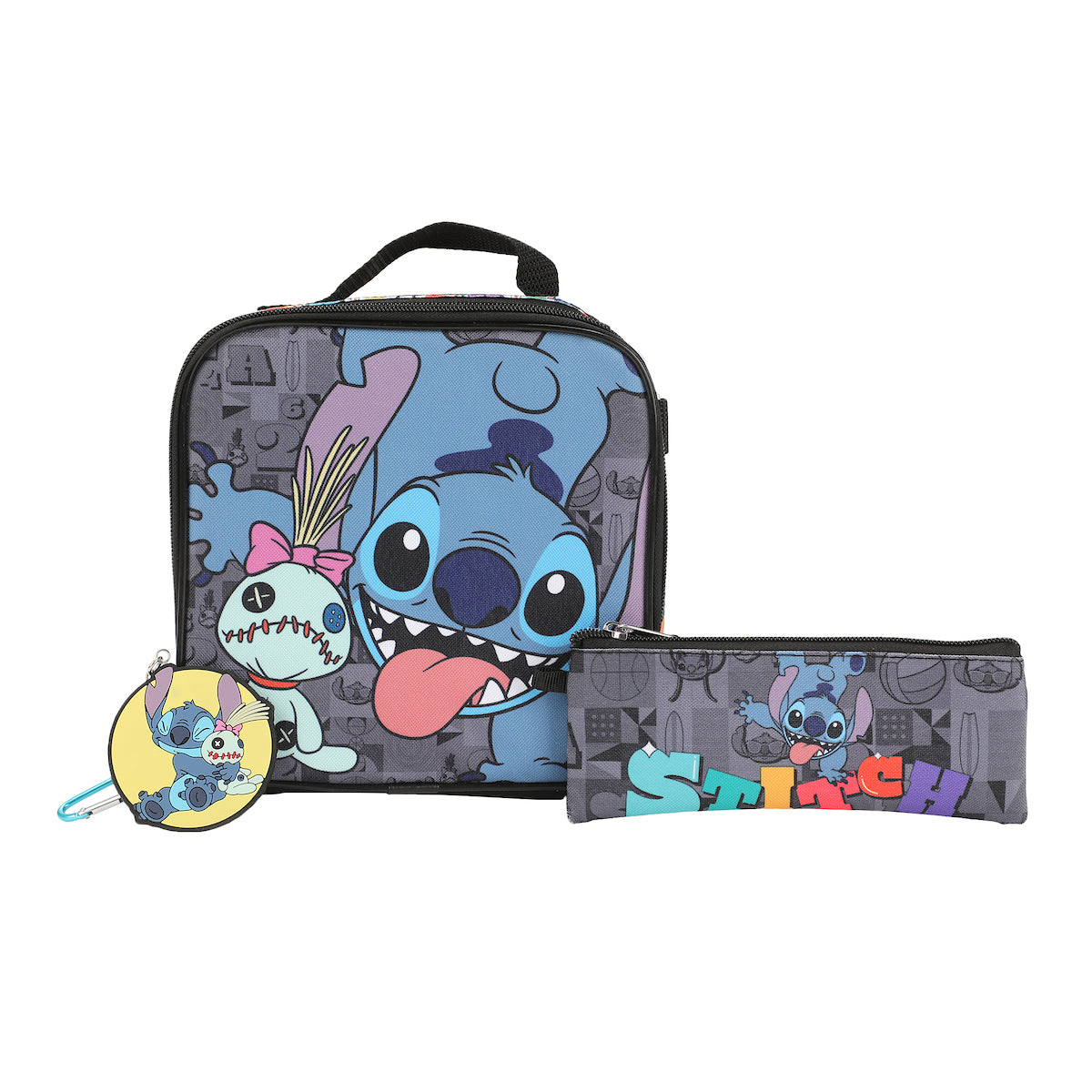 Disney's Stitch 5-Piece Mesh Backpack & Lunchbox Set