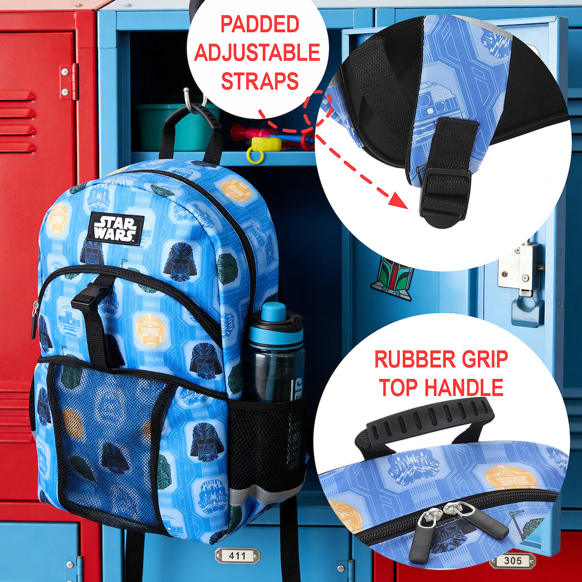 Star Wars The Dark Side 2-Piece 16" Premium Backpack & Lunch Kit Set For School And Travel
