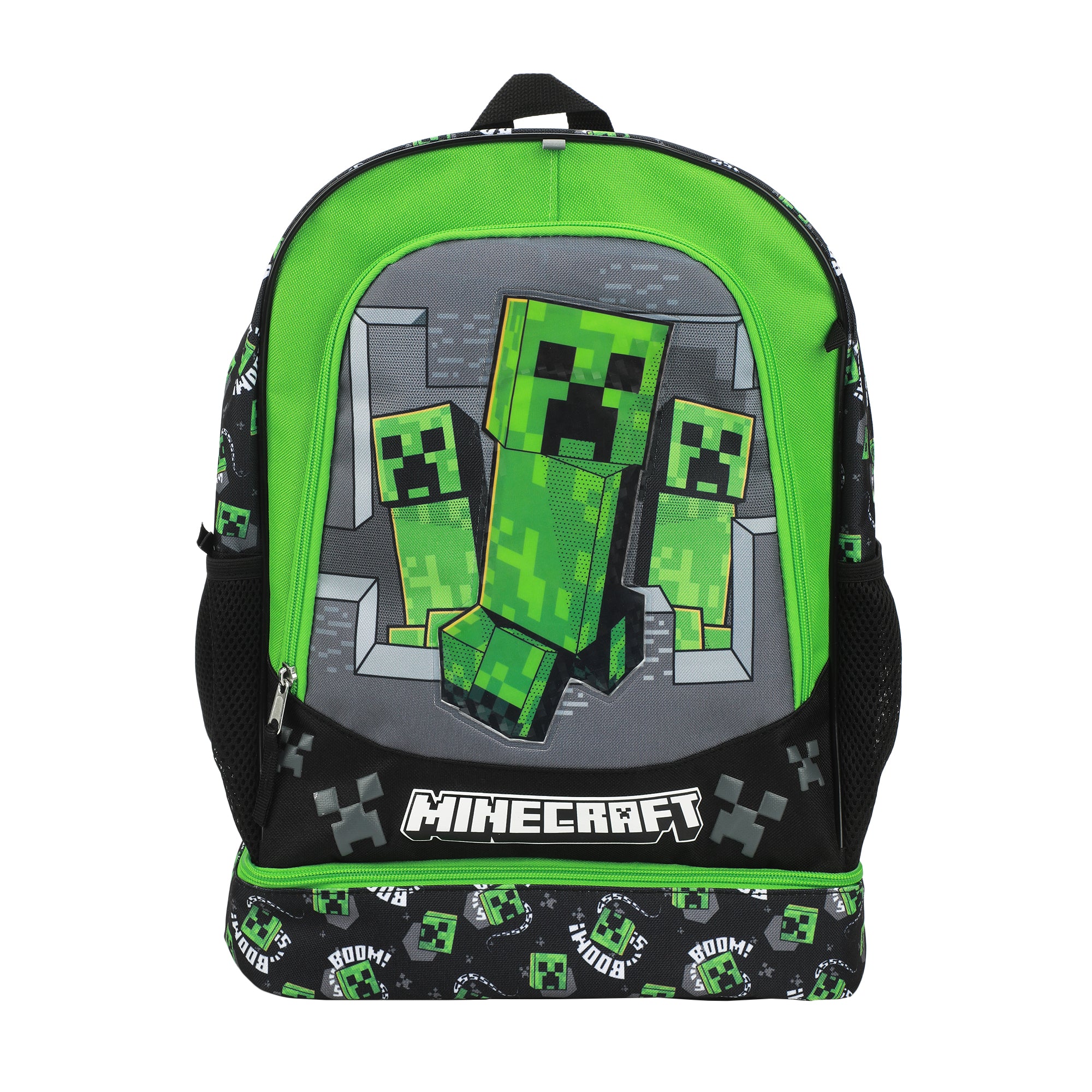 Minecraft Creepers 5-Piece 16" Backpack Set For School & Travel