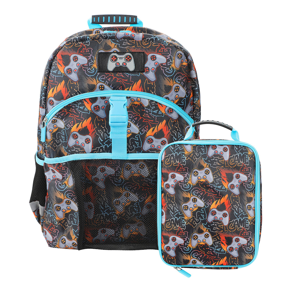 Video Game Controller All-Over Print 16" Premium Backpack & Lunch Kit Set for boys