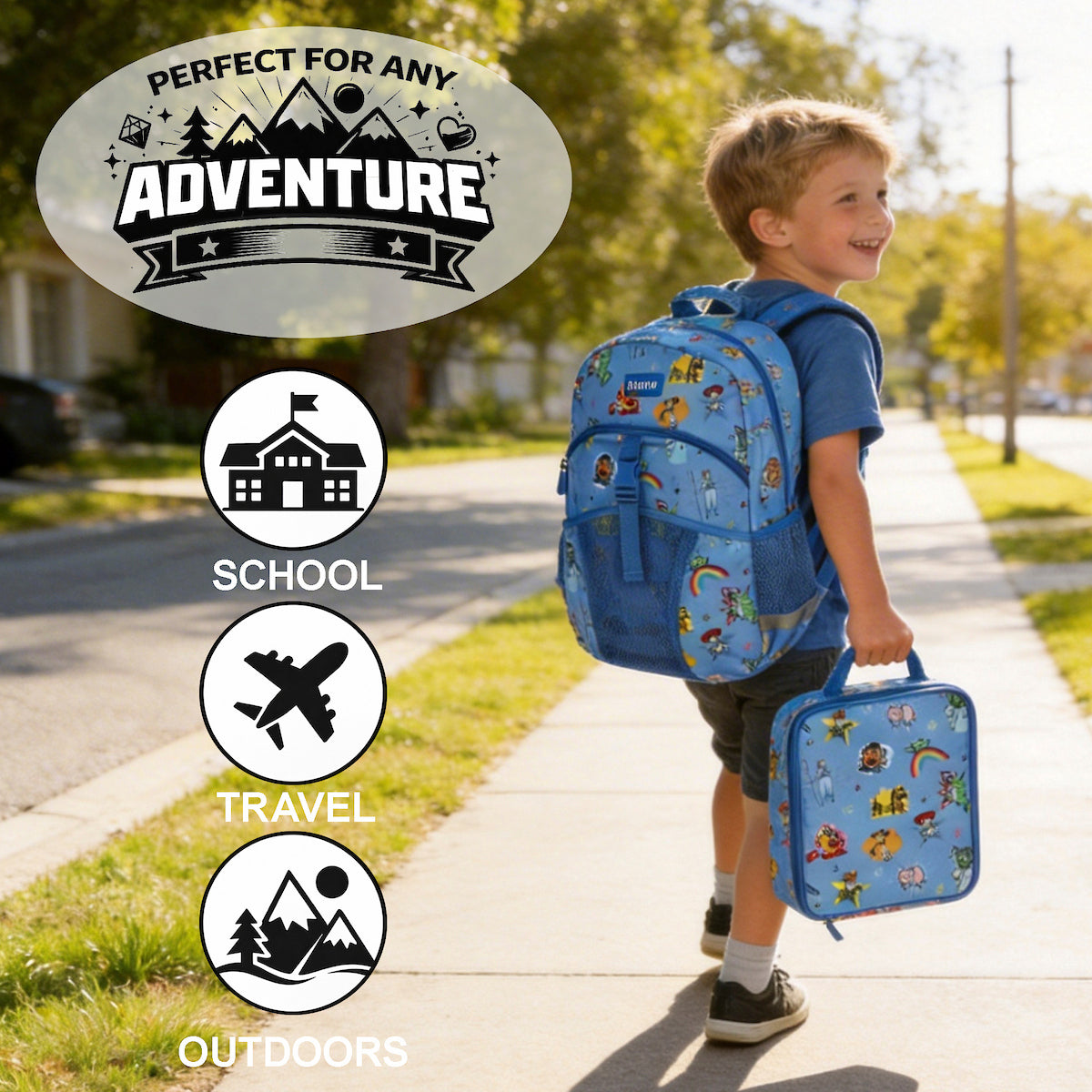 Toy Story Favorite Characters 2-Piece 16" Kids Backpack & Lunch Box Set For School And Travel