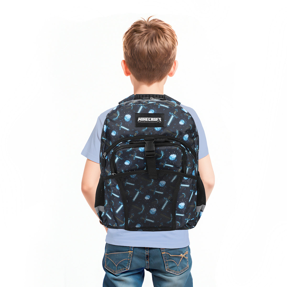Minecraft 2-Piece 16" Kids Backpack & Lunch Box Set For School And Travel