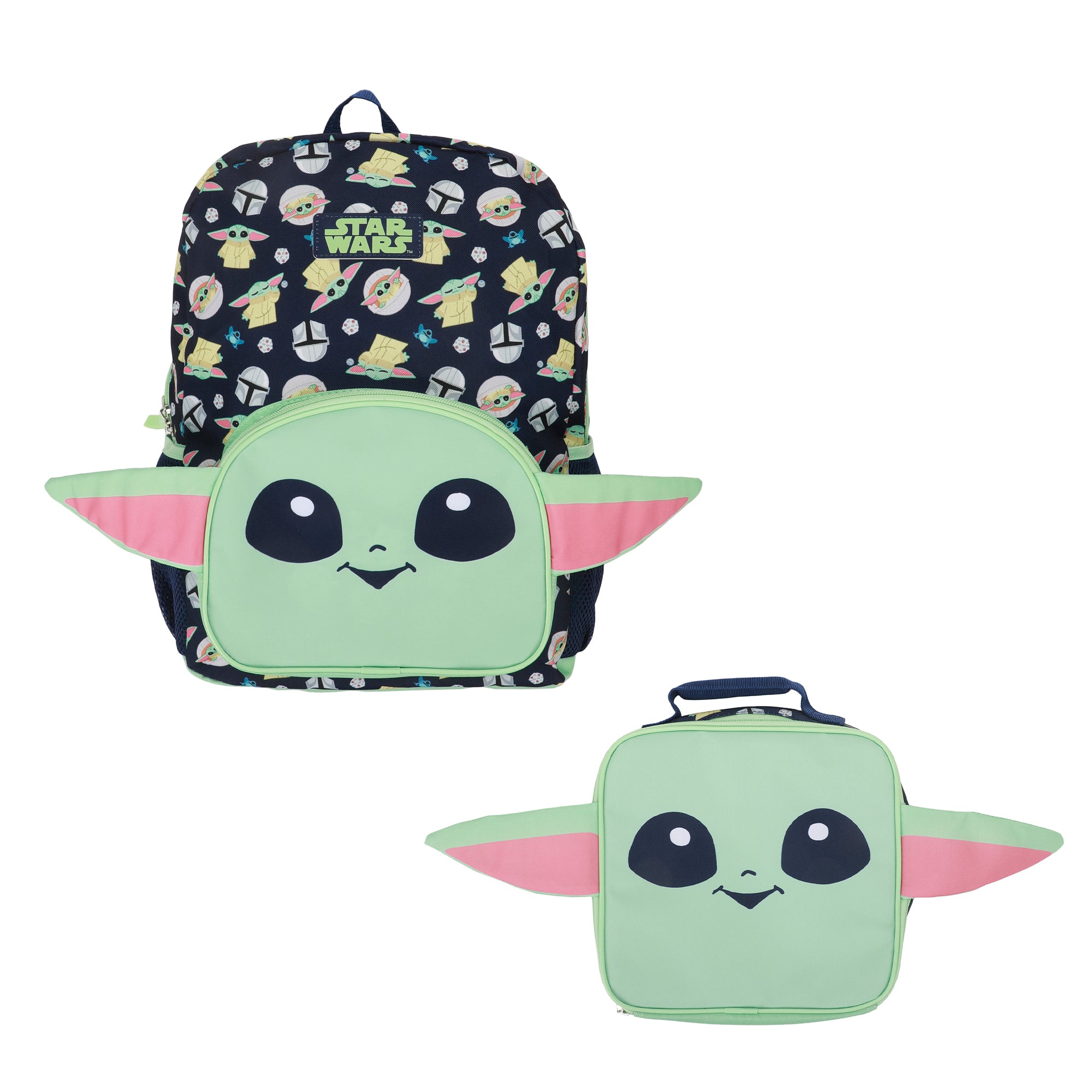 The Mandalorian Grogu 16" Novelty Backpack & Lunch Box Set For School And Travel