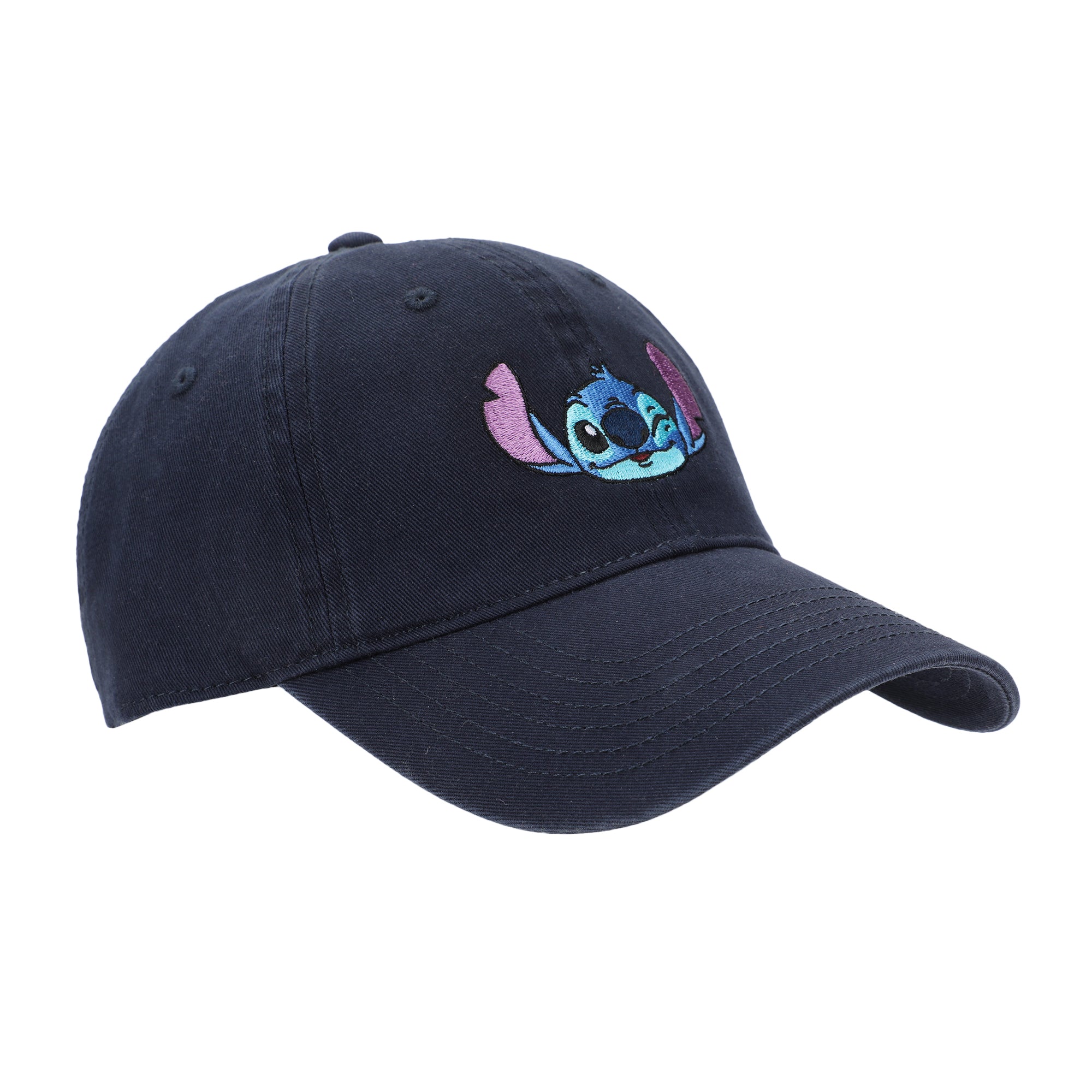 Disney Embroidered Stitch Adult Unisex Navy Unstructured Baseball Hat