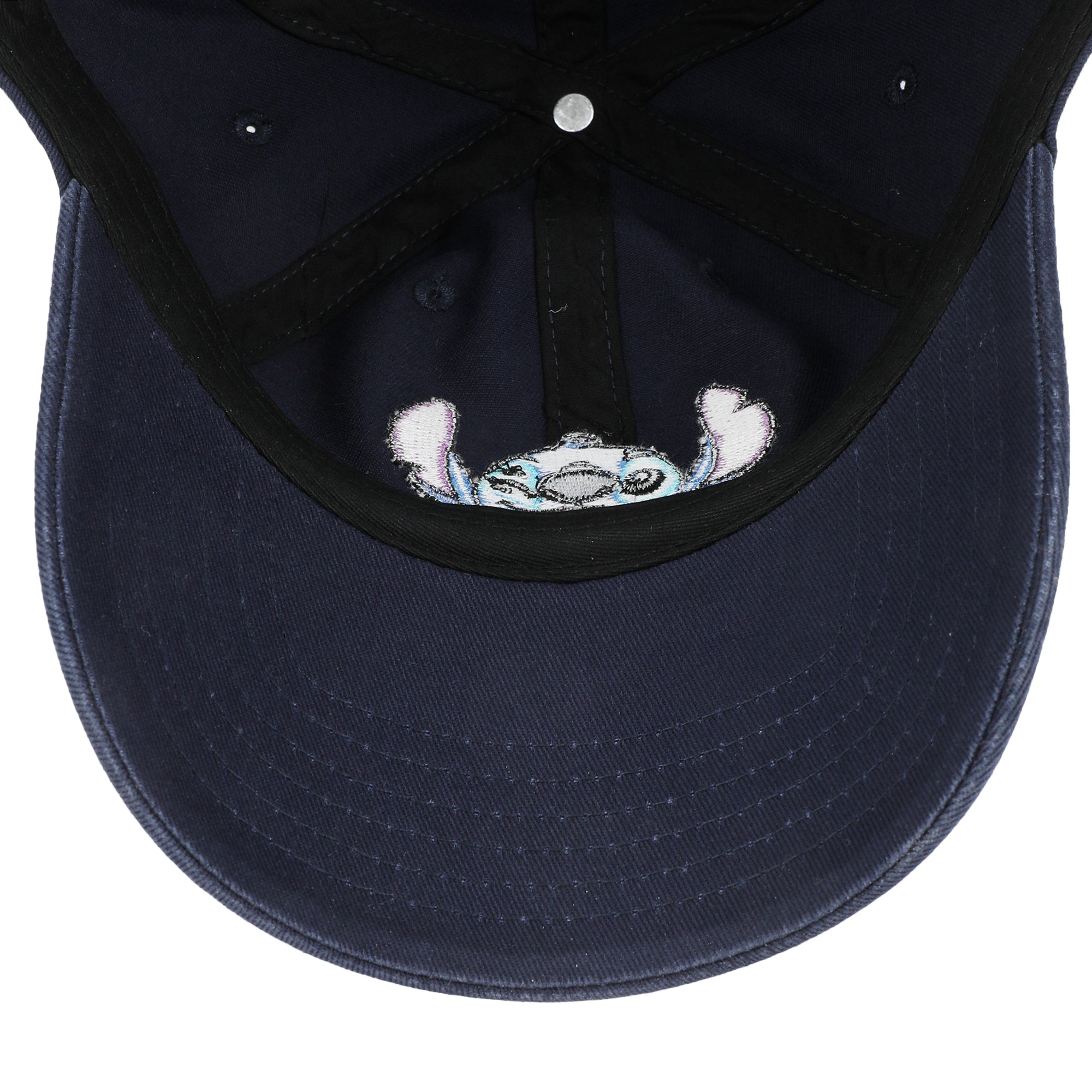 Disney Embroidered Stitch Adult Unisex Navy Unstructured Baseball Hat