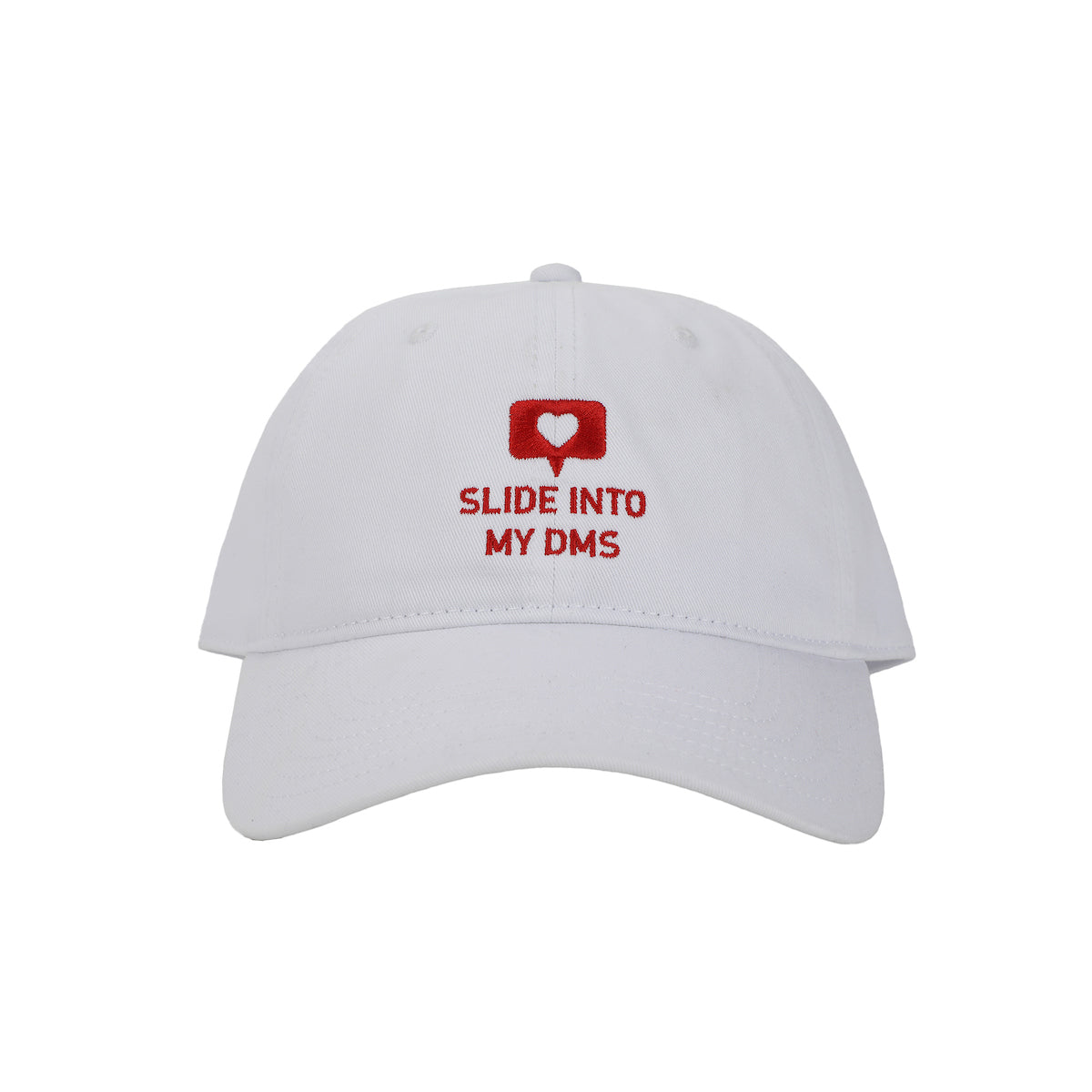 Valentine's Day Slide Into My DMs White Dad Hat