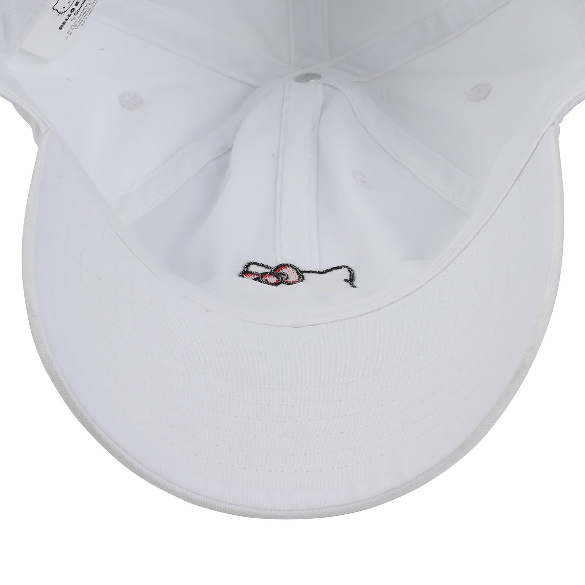 Hello Kitty Embroidered Character White Unstructured Baseball Cap