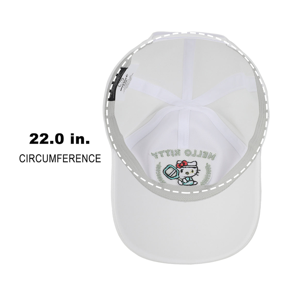 Hello Kitty Pickleball Elite Flex Women's White Unstructured Baseball Cap