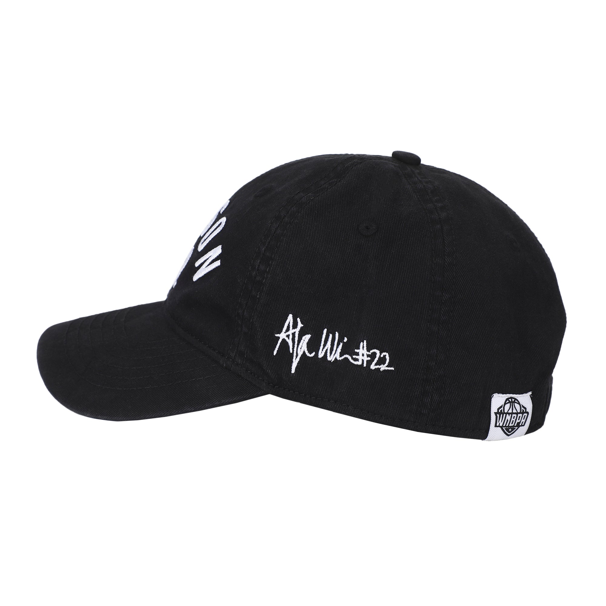 WNBPA A'ja Wilson Rainbow Text Embroidery Navy Baseball Cap