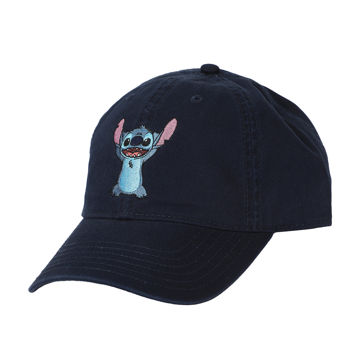 Disney Stitch Embroidered Character Art Blue Unstructured Baseball Cap