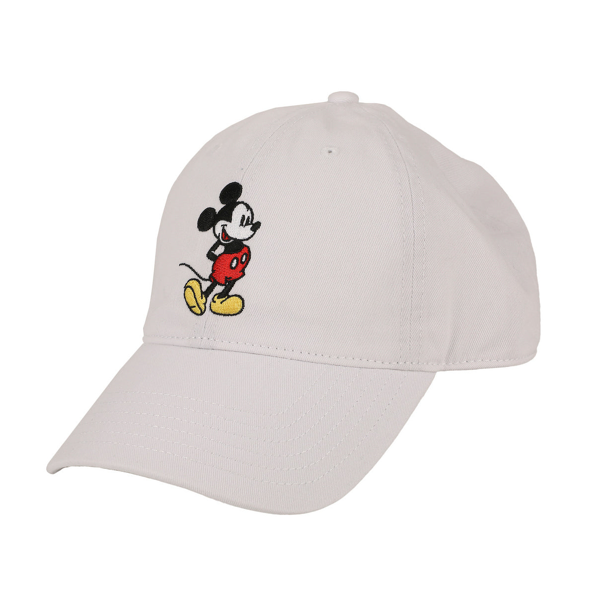Disney Mickey Mouse Character Art White Unstructured Baseball Cap