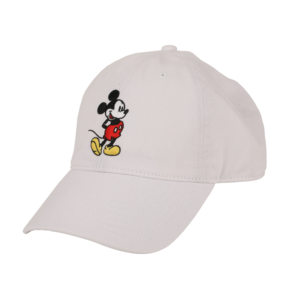 Disney Mickey Mouse Character Art White Unstructured Baseball Cap