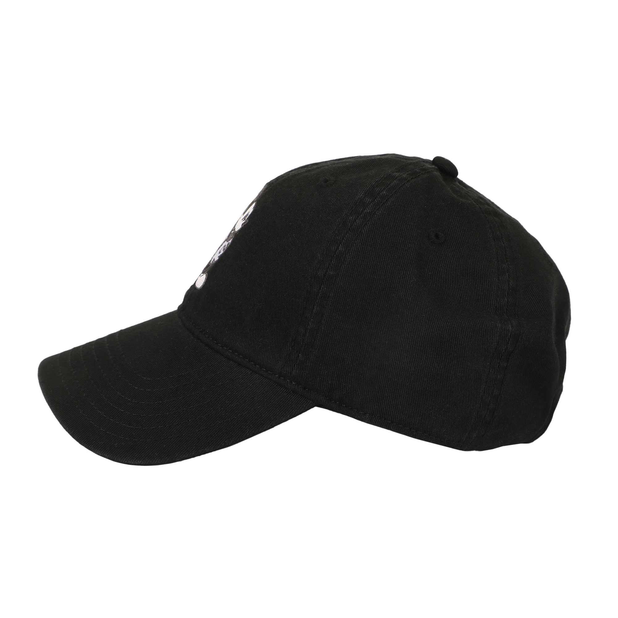 Disney Mickey Mouse Black & White Character Art Black Unstructured Baseball Cap