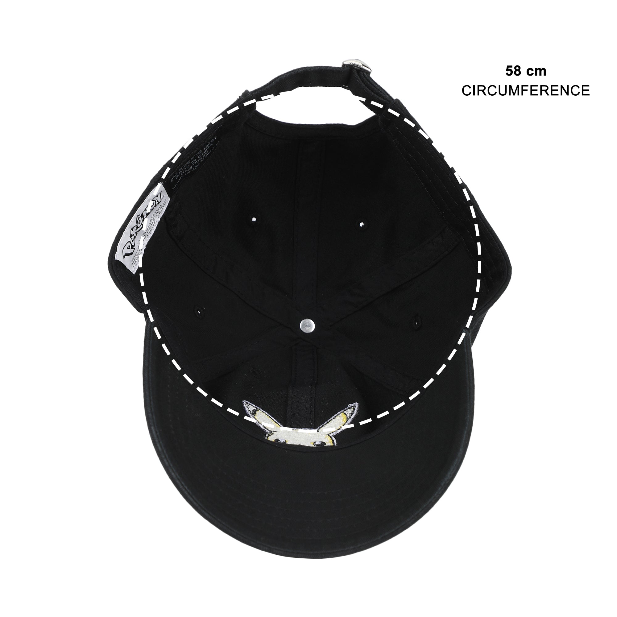 Pokemon Pikachu Black Washed Cotton Twill Dad Cap