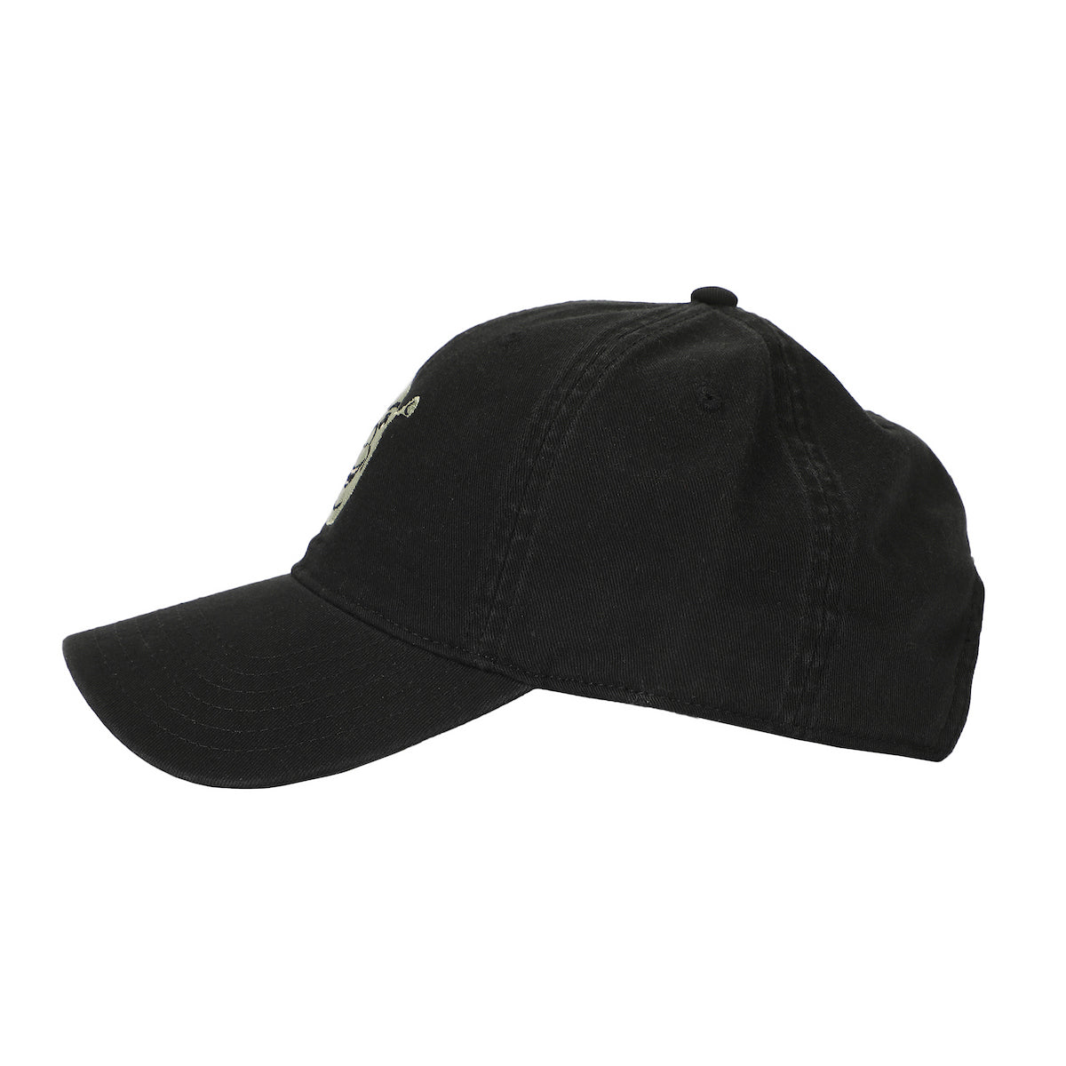 Shrek Embroidered Character Face Black Unstructured Baseball Cap