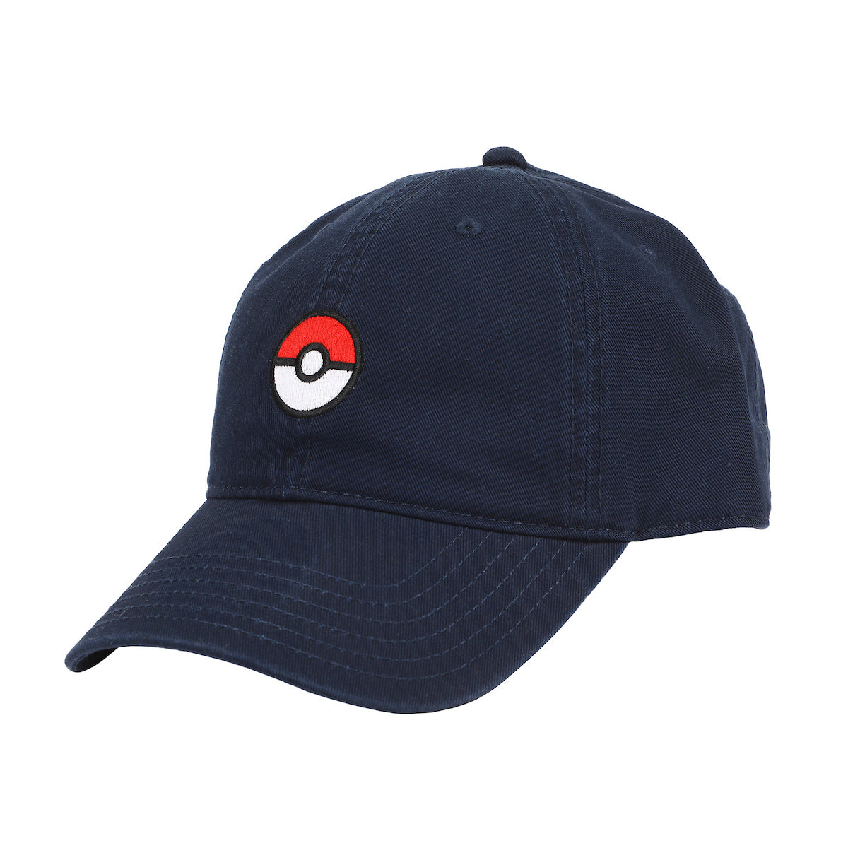 Pokemon Embroidered Poké Ball Adult Navy Blue Dad Cap