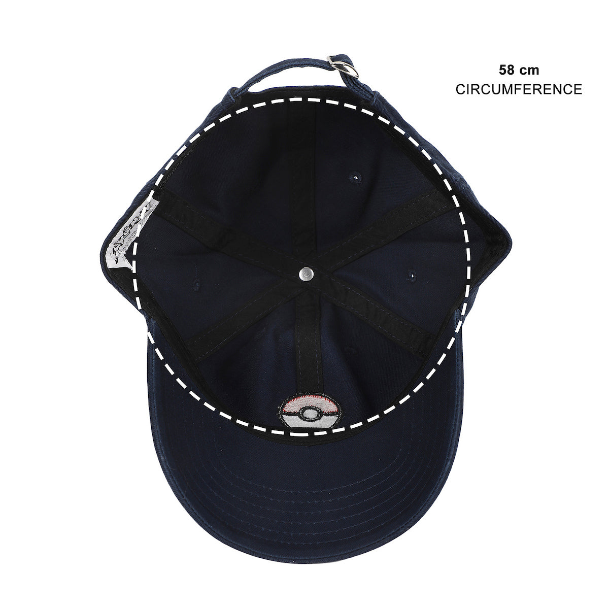 Pokemon Embroidered Poké Ball Adult Navy Blue Dad Cap
