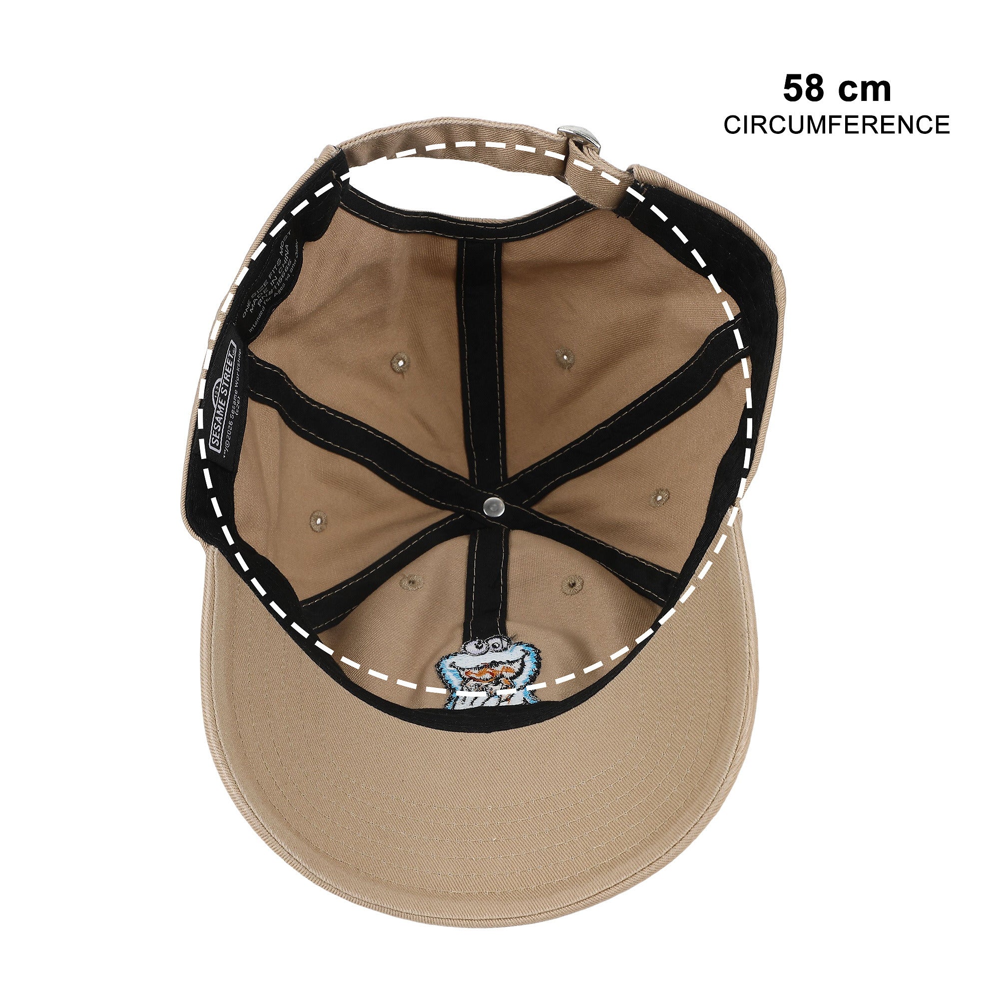 Sesame Street Cookie Monster Tan Unstructured Baseball Cap