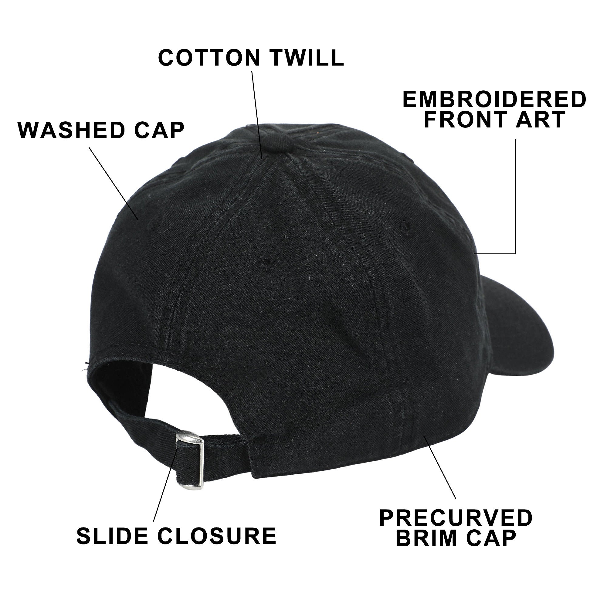 Scooby Doo Character Face Black Unstructured Baseball Cap