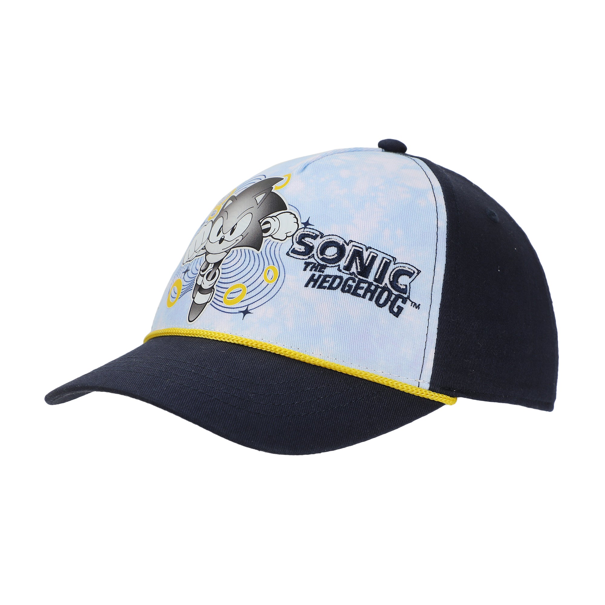 Sonic The Hedgehog Gold Rings Youth Navy Traditional Adjustable Hat