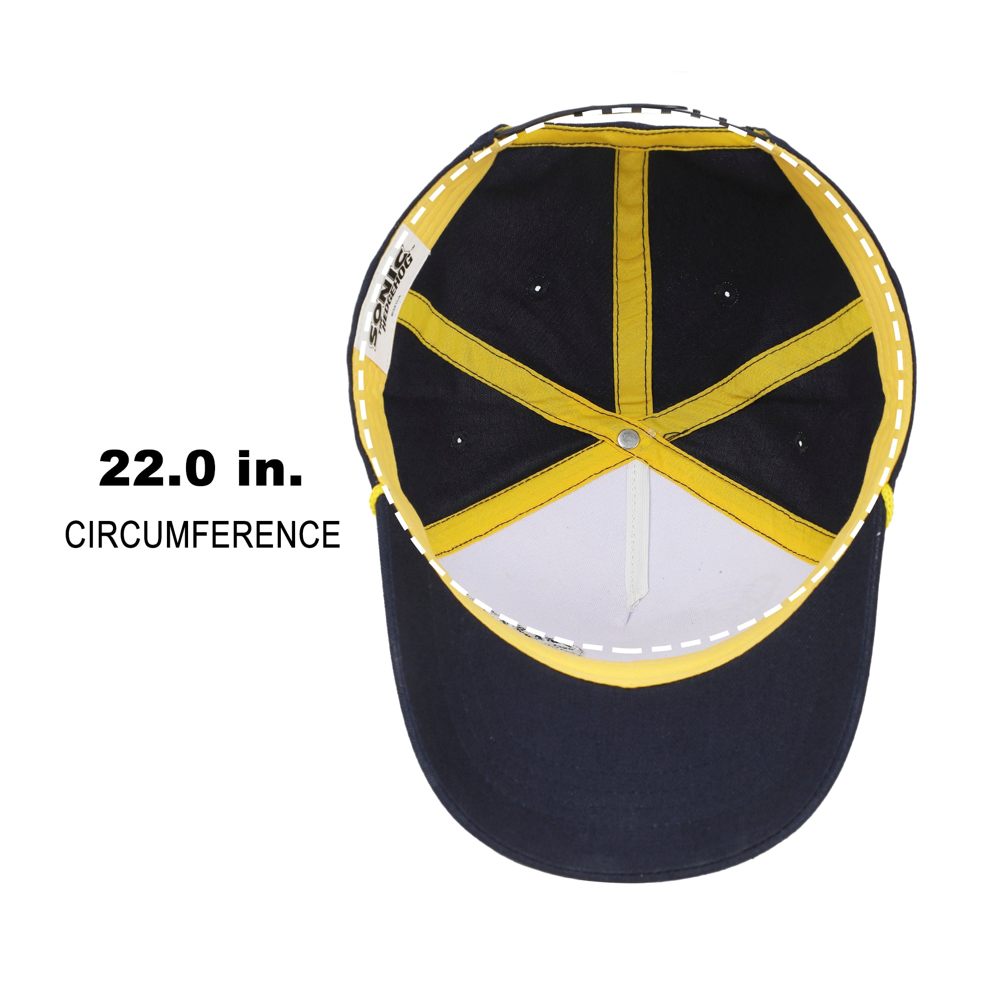 Sonic The Hedgehog Gold Rings Youth Navy Traditional Adjustable Hat