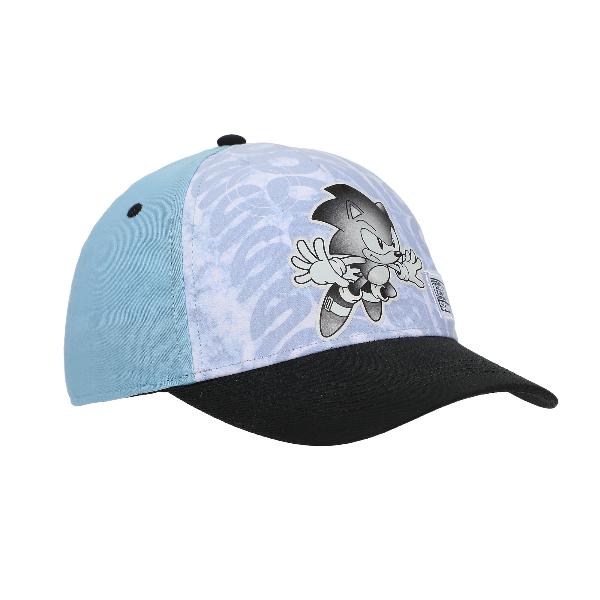 Sonic the Hedgehog Woven Character Patch Youth Blue & Black Traditional Adjustable Hat
