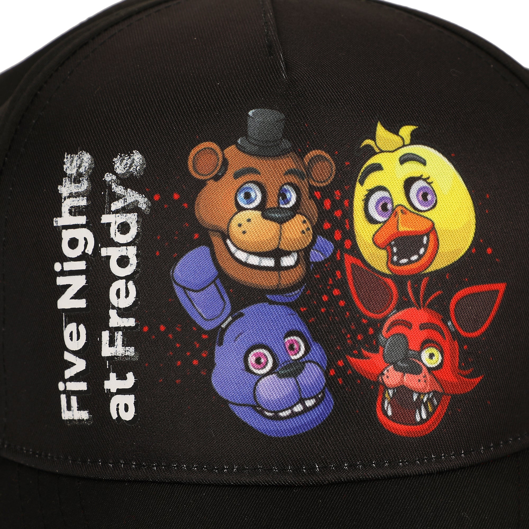Five Nights At Freddy's Character Heads Youth Brown Traditional Adjustable Baseball Cap