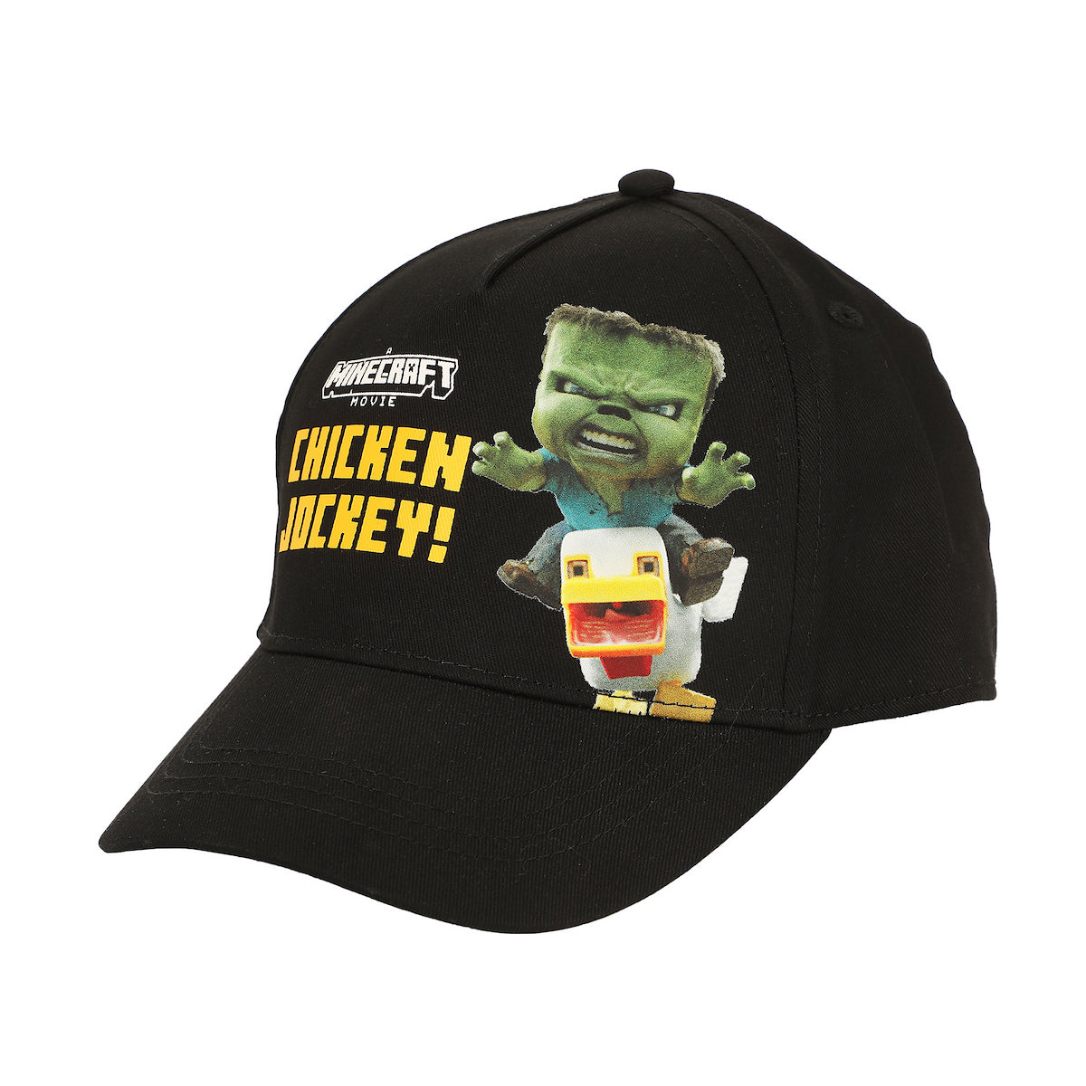 A Minecraft Movie Chicken Jockey Youth Black Traditional Adjustable Baseball Cap