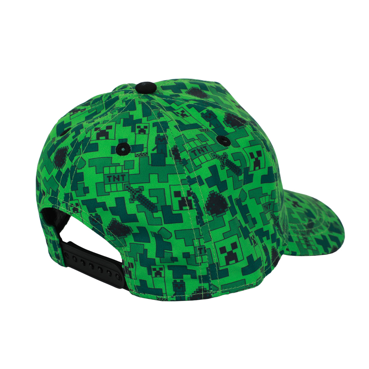 Minecraft Boys Green Sublimated AOP Baseball Cap for Kids