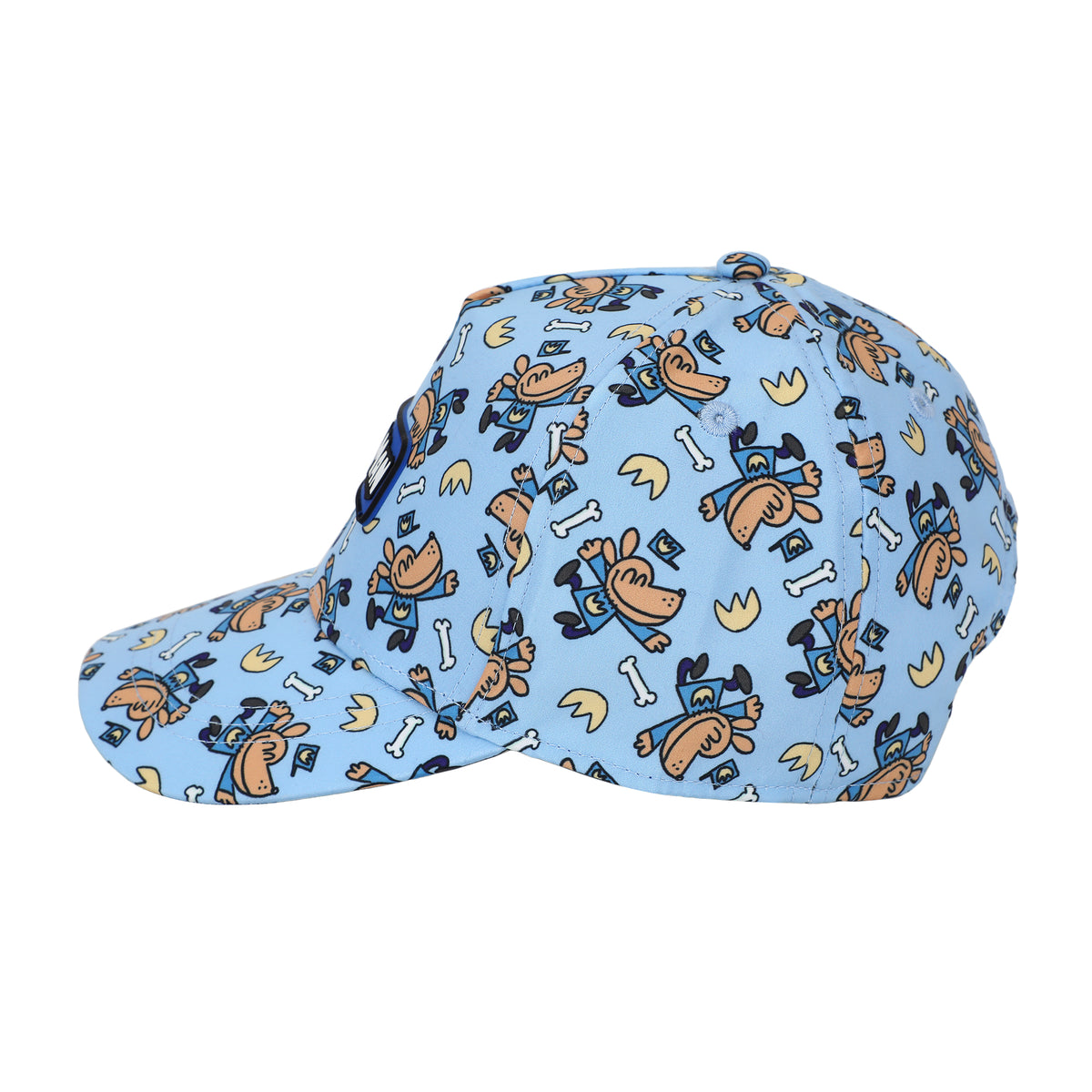 Dog Man AOP Sky Blue Baseball Cap for Kids Boys