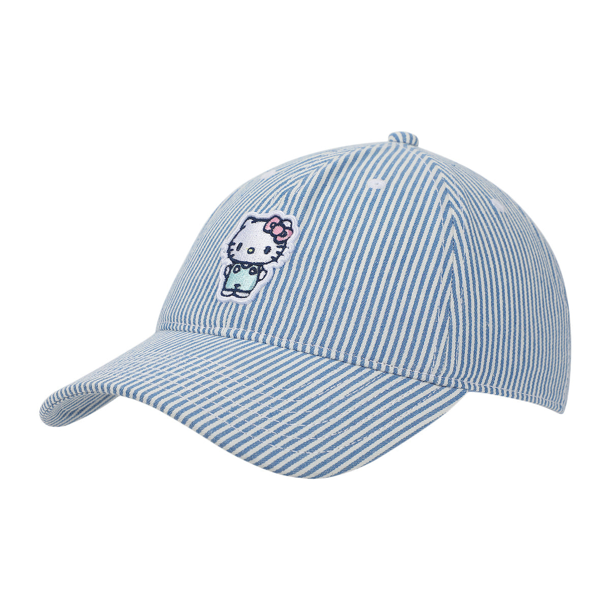 Hello Kitty Embroidered Character Women's Denim Unstructured Baseball Cap