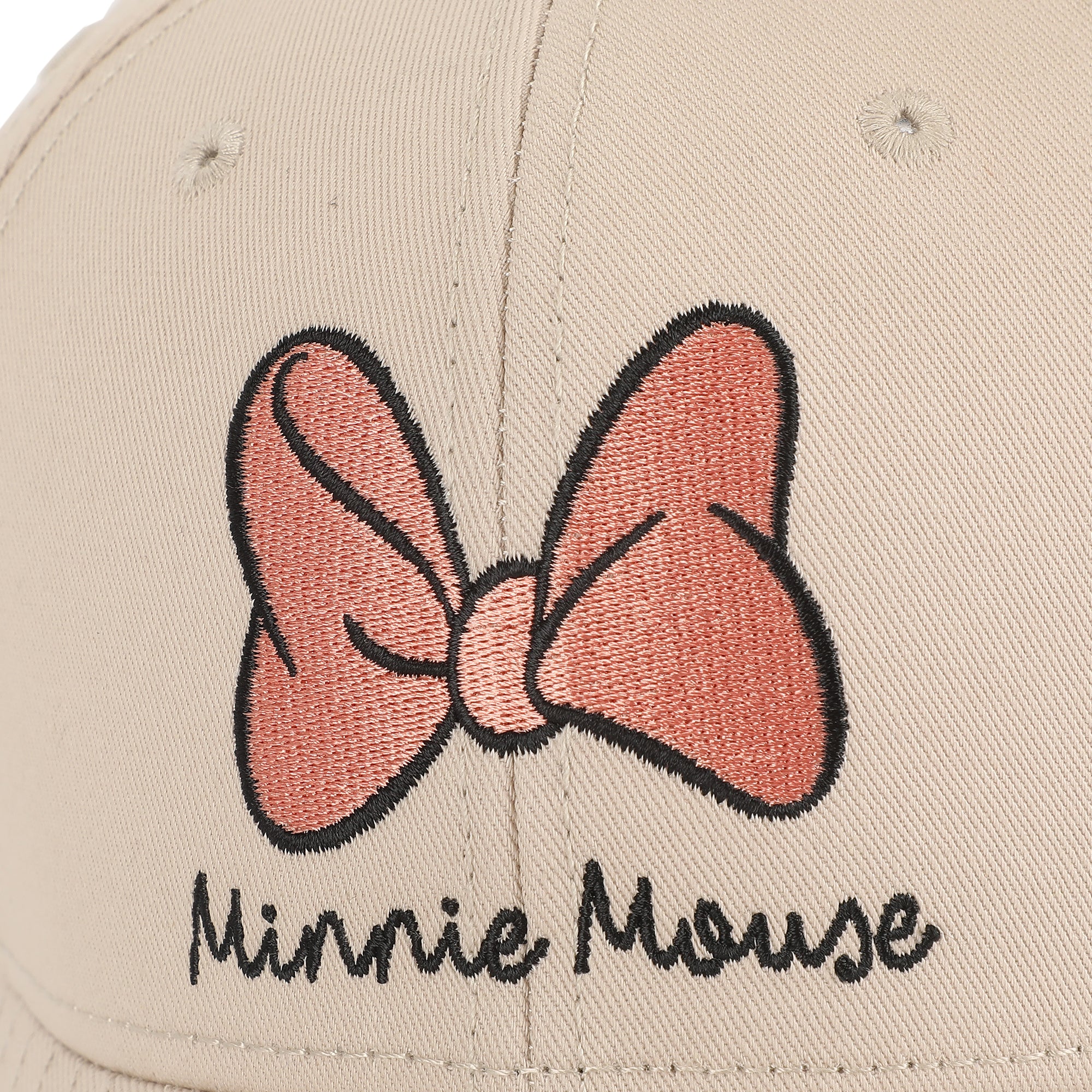 Minnie Mouse Minnie Mouse Bow Embroidery Cotton Twill B2 Ball Cap Traditional Adjustable