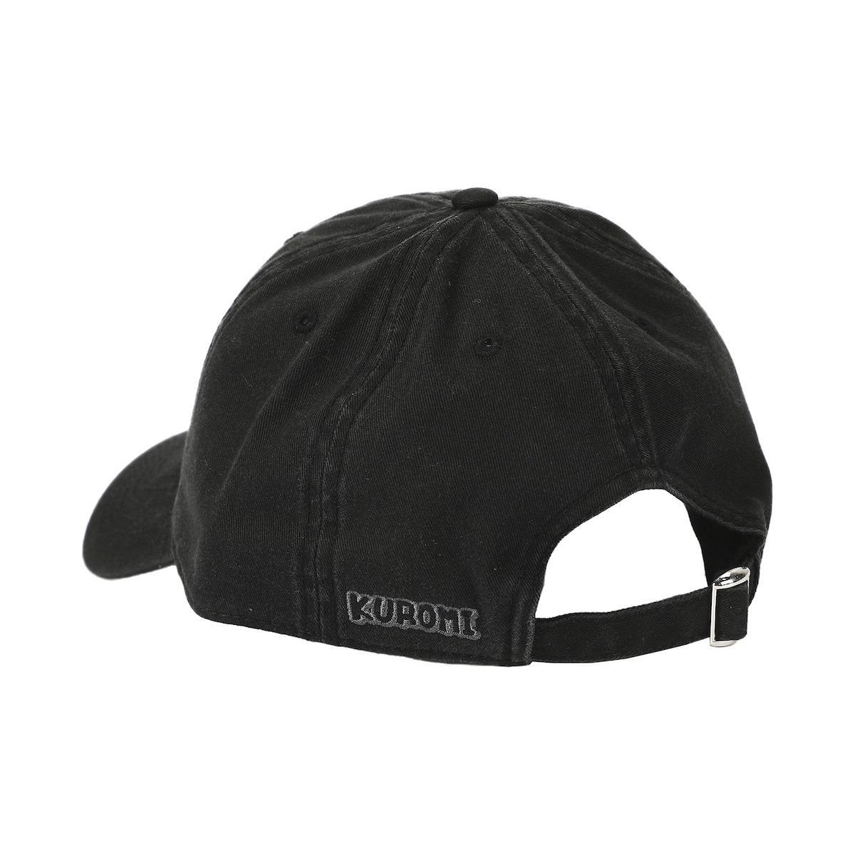 Kuromi Embroidered Character Face Black Unstructured Baseball Cap