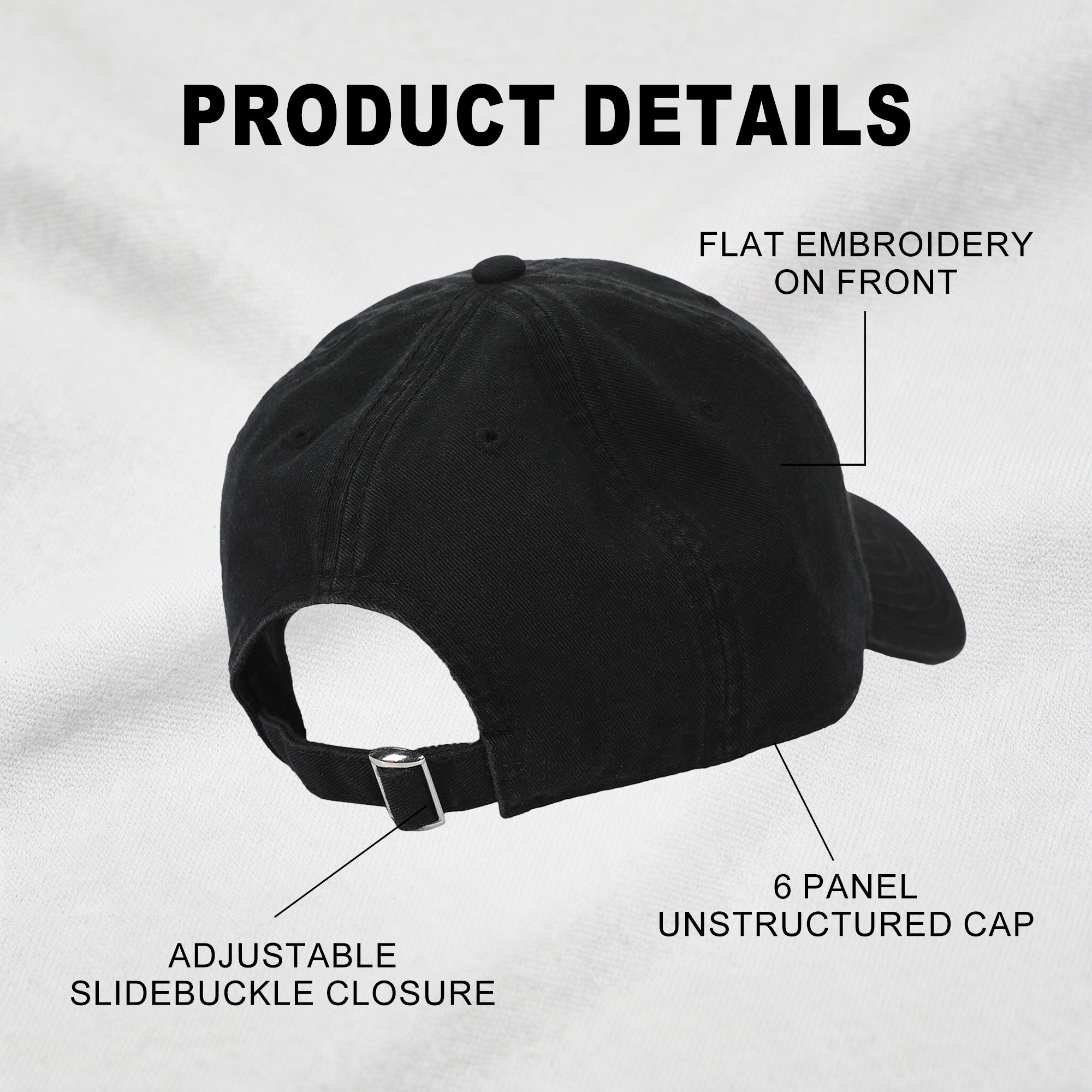 Minnie Mouse Classic Polka Dot Bow Black Washed Cotton Twill Dad Cap