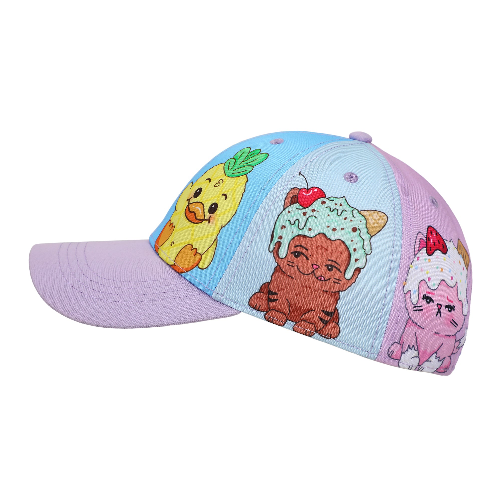 Moriah Elizabeth Animal Character Panels Youth Colorblock Traditional Adjustable Hat