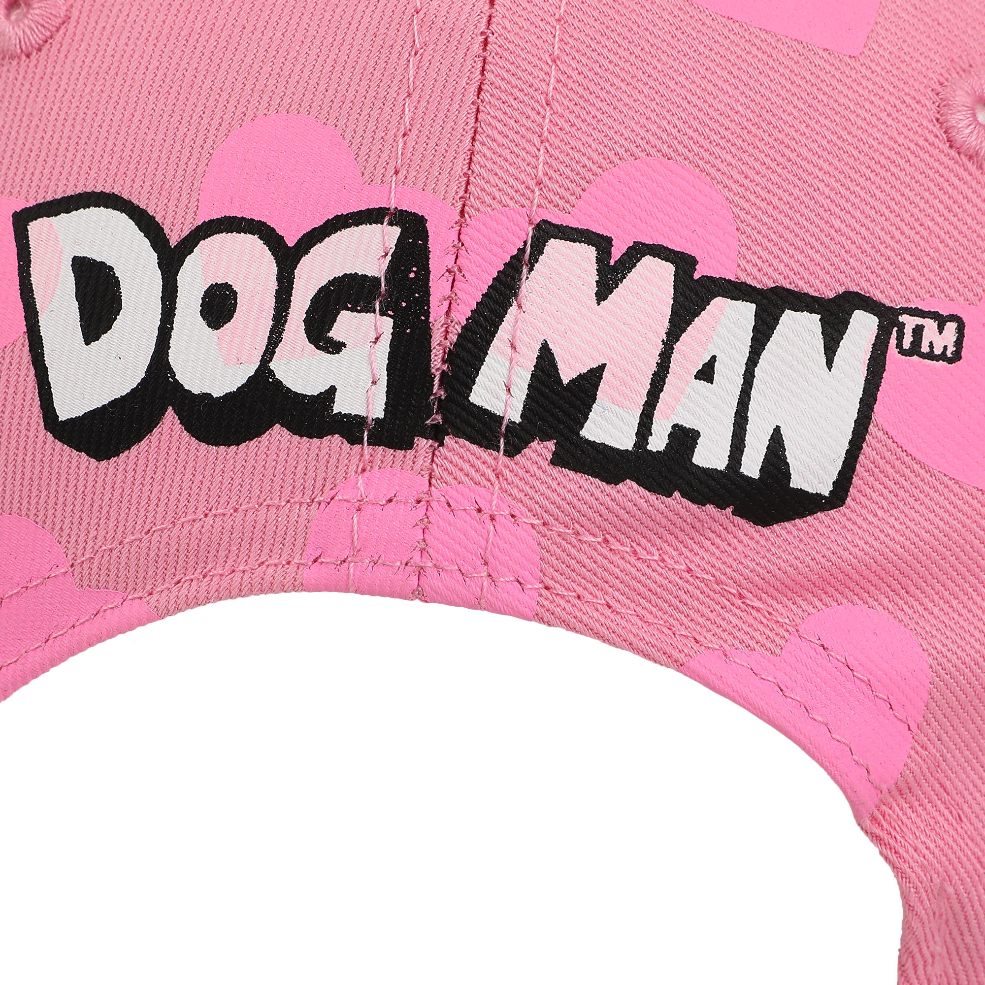 Dog Man Glitter Heart Youth Pink Traditional Adjustable Hat