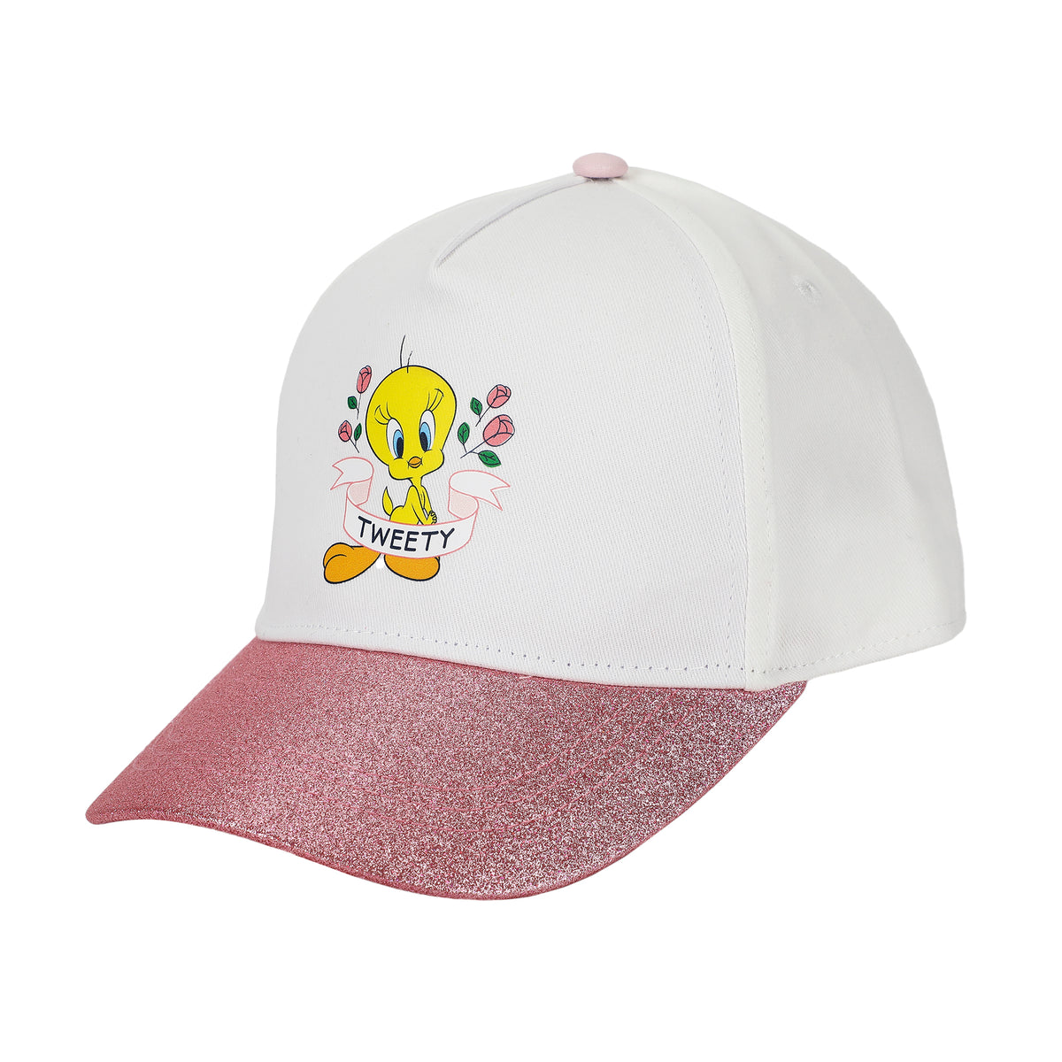 Looney Tunes Tweety Bird Glitter Brim Baseball Cap for Girls