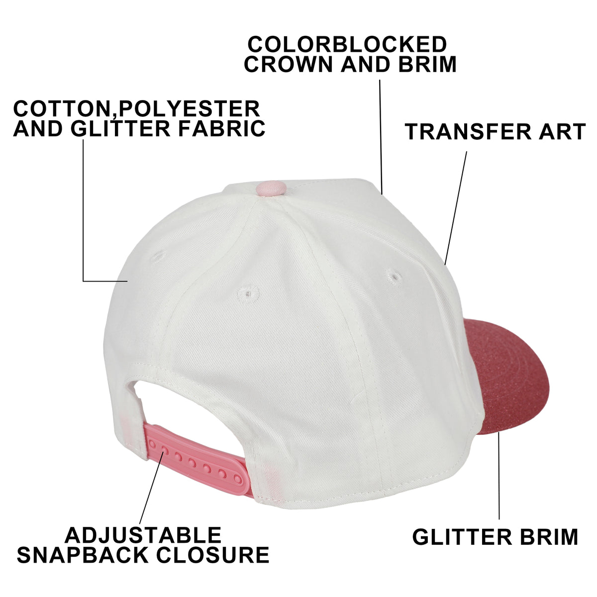 Looney Tunes Tweety Bird Glitter Brim Baseball Cap for Girls