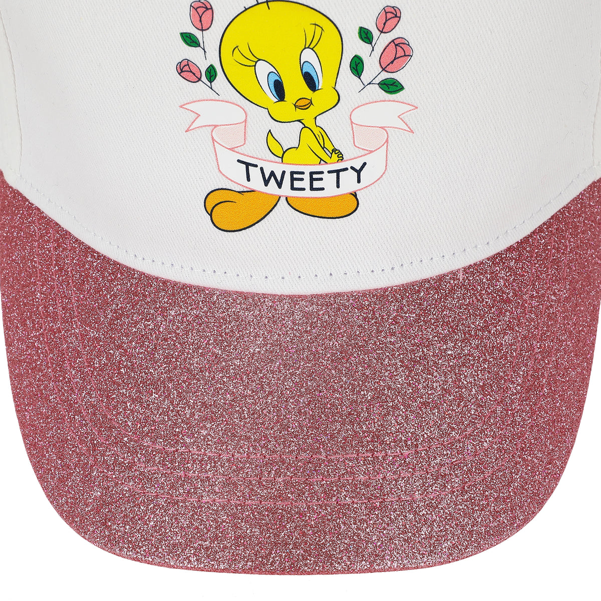 Looney Tunes Tweety Bird Glitter Brim Baseball Cap for Girls